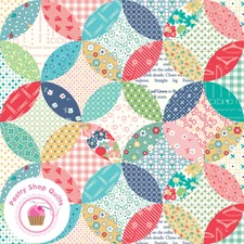 Riley Blake VINTAGE HAPPY 2 9145M Multi Cheater Quilt Fabric LORI HOLT 30s Rep