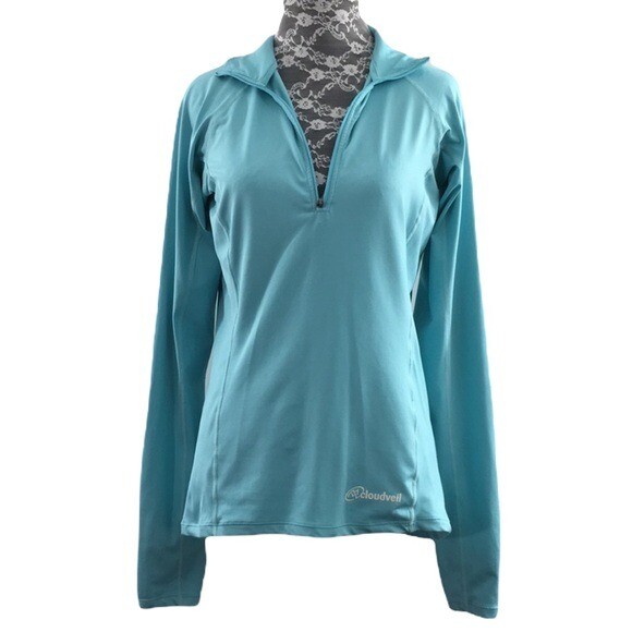 Cloudveil Blue Quarter Zip Pullover Activewear To… - image 1