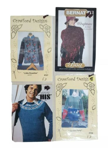 Making Sweaters Knitting Crochet Sewing 4 Booklets Instructions