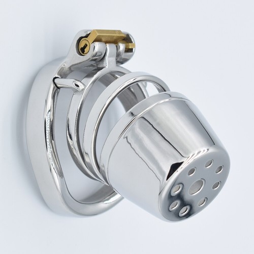 Male Stainless Steel Chastity Device Metal Chastity Cage Lock Belt Rings Slave - Picture 28 of 38