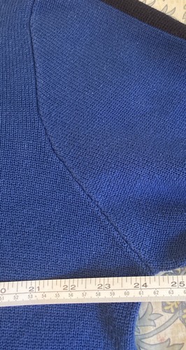 Vintage Y2K ABERCROMBIE & FITCH Blue Sweater Mens XL. Black Stripe. V-neck. - Picture 7 of 8