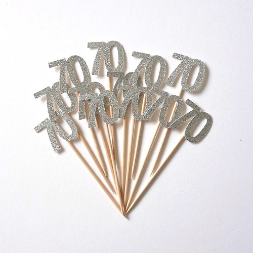 Glitter Age Cupcake Toppers 16th 18th 21st 25th 30th 40th 50th 60th Birthday - Picture 5 of 11