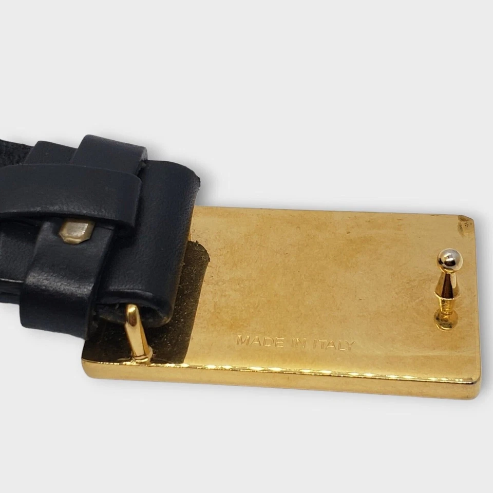 Cintura In Pelle Dsquared2 Con Logo - Nera 100 - Immagine 2 di 3