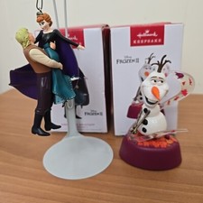 2020 Hallmark Olaf and Anna  Kristoff Frozen 2 Bundle 2 Keepsake Miniatures