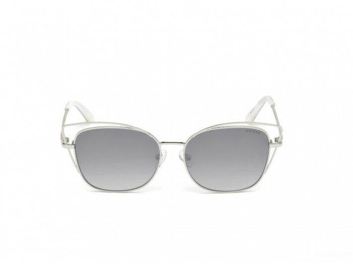 Guess GU7528 10C Silver Metal Cat Eye Sunglasses Frame 56-16  display picture 1