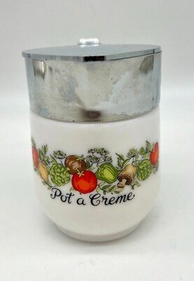 Vintage Gemco Pot À Crème White Ceramic Jar With Lid & Handle
