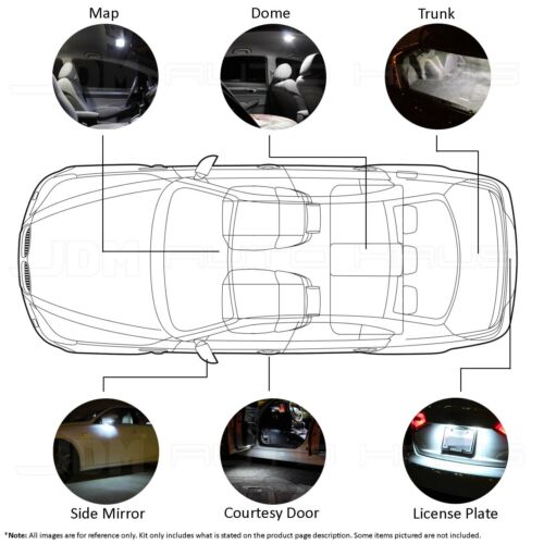 Kit de paquete de bombillas LED de mapa interior blanco 19x para Toyota Tundra 2007-2018 - Imagen 4 de 12