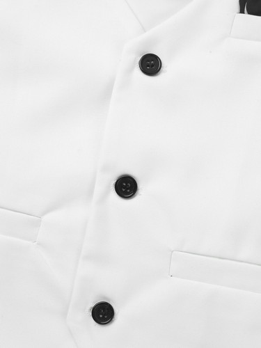 Niños Niños Traje de Fiesta Caballero Solapa Camisa Chaleco Pantalones Elásticos Blazer Vestido Conjuntos - Imagen 44 de 50