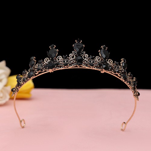 Elegant Colorful Crystal Tiara Crown Girls Party Wedding Princess Crown Jewelry - Imagen 20 de 20