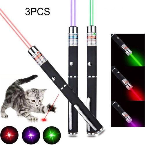 3 Packs 900Mile Laser Poin ter Pen Green Blue Red Light Visible Beam Lazer