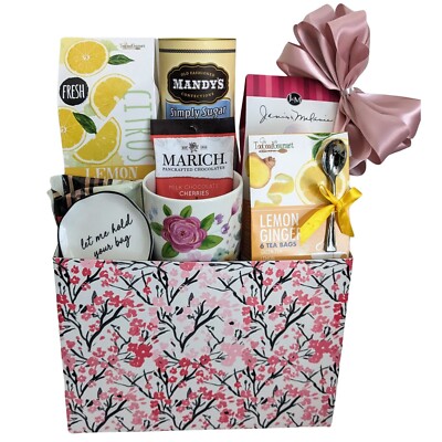 All Occasion Tea & Cookies Gift Basket - Thank You, Birthday, Get Well Gifts