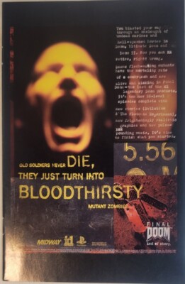 1996 Final Doom End of Story Vintage Art Comic Page Print Ad Game PROMO