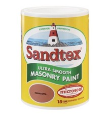 Sandtex Masonry Paint 5L Ultra Smooth Quality Waterproof Terracotta