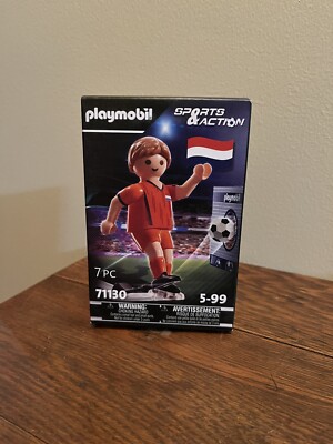 Playmobil Soccer Football Player Set # 71130 - Netherlands - NEW FACTORY SEALED