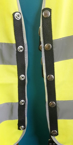 x4 vest extenders with fluro vest +leather , tail end charlie,size 44"-47"#260 - Picture 7 of 12