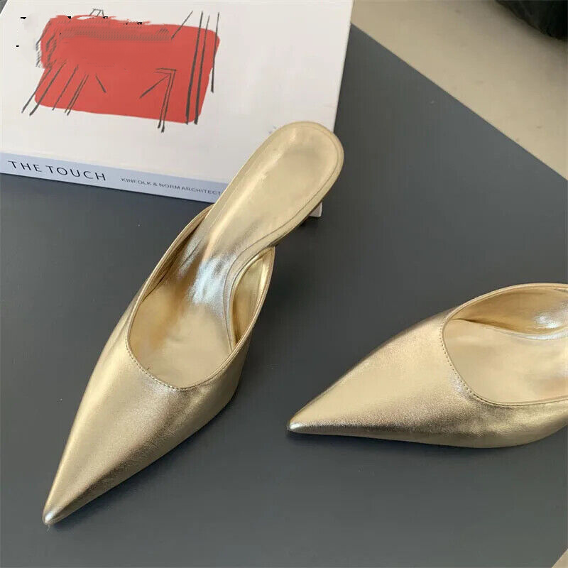 PANTOFOLA D’ORO Sandali donna tacchi alti pantofole punta sottile tacco basso décolleté scarpe da festa