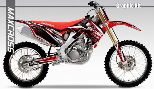 Maxcross Design Graphic kit Decal Sticker FOR HONDA 2009-2013 CRF250R CRF450R - Foto 1 di 2