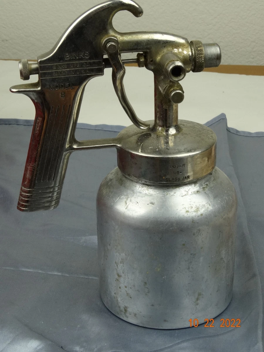 VINTAGE BINKS MODEL 62 Paint Spray Gun With Quart Cup