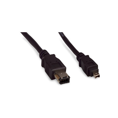 10ft Firewire Cable 6 Pin to 4 Pin 1394a 400 - Black