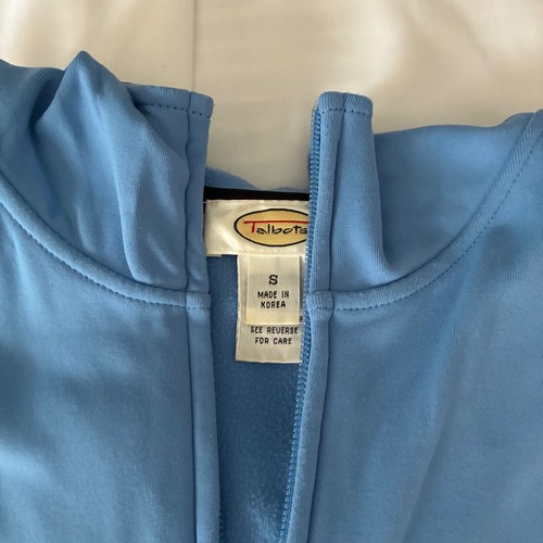 Talbots Full Zip Comfort Hoodie Jacke Athletic Track blau schwarz Besatz S - Bild 7 von 7
