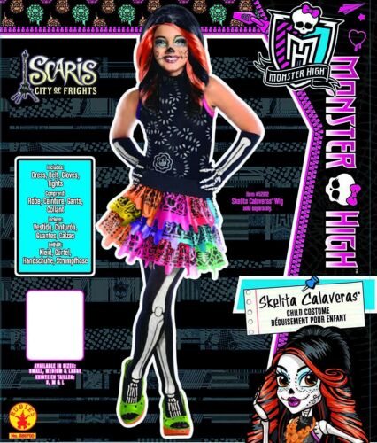 Child Halloween Costume SKELITA CALAVERAS Rubies Monster High Size Small, Medium