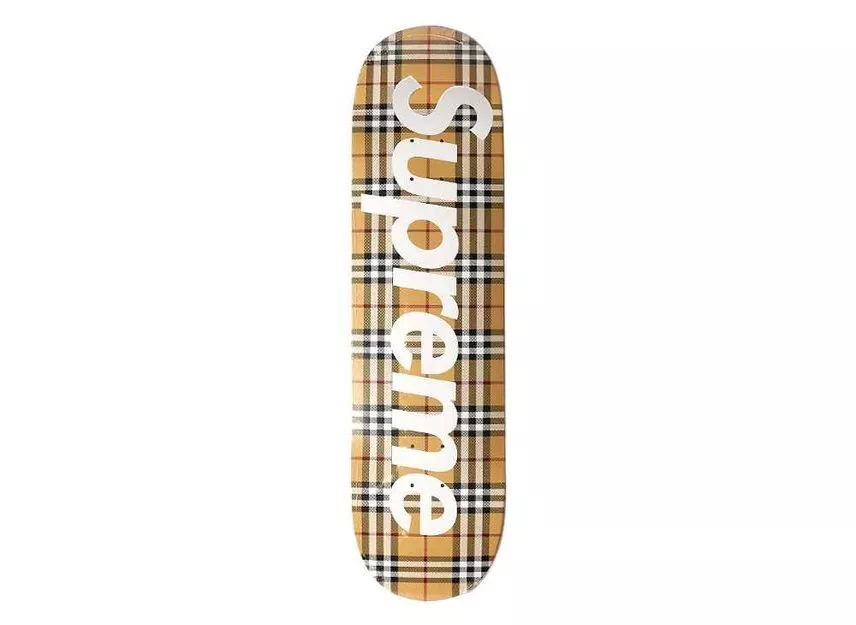 Skateboard Supreme Burberry beige