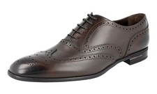 PRADA Leather Oxford Dress Shoes - 2EC121 - Brogue Brown NEW -  US 11.5 EU 44,5