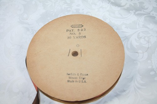 Vintage Acetate and Rayon Ribbon - Brown - by the metre (Trims) - Picture 3 of 3