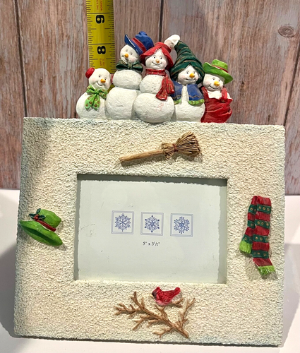 Malden International Design Snowman Family 5" x 3.5" Holiday Winter Photo Frame - Picture 8 of 8