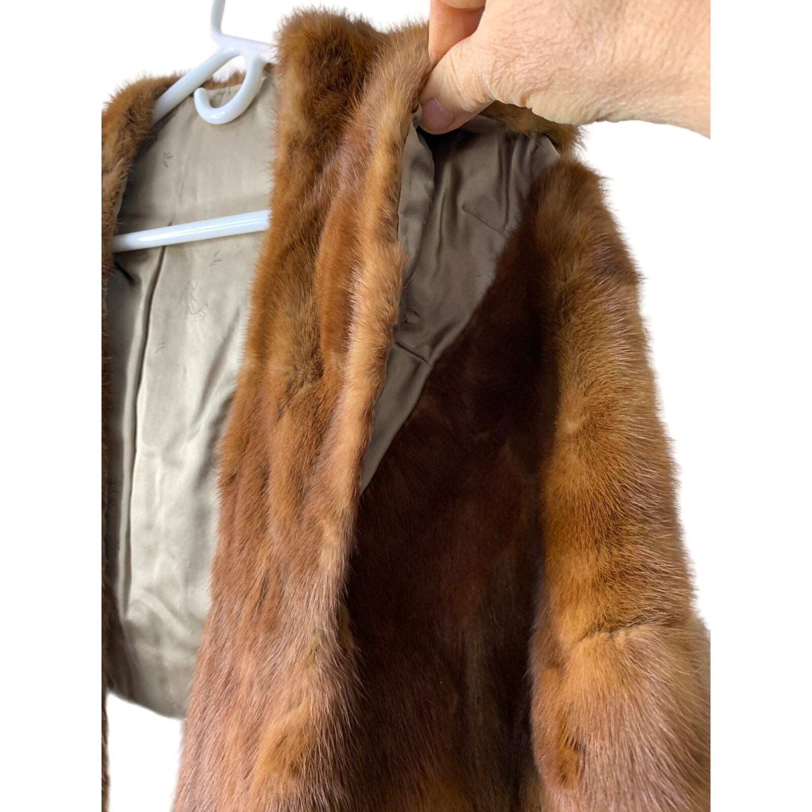 Collared Shawl Mink Vintage Mahogany Stole Shawl Wrap… Gem