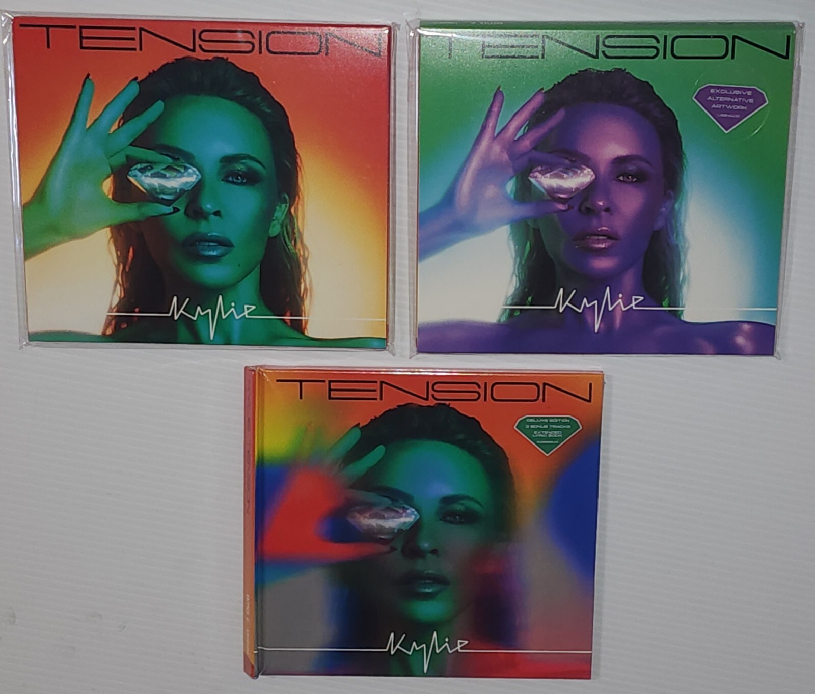 KYLIE MINOGUE TENSION 3CD LOT BRAND NEW SEALED CDs DELUXE + ALTERNATE ARTWORK