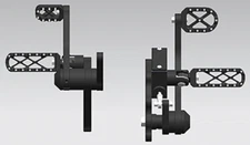 MX Billet Black Forward Controls Footpegs - 86-99 Harley Softail Chopper 45922