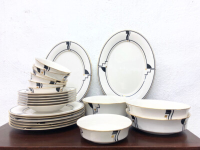 Noritake Portfolio Tafelgeschirr 70er 80er Jahre Design Art Deco Stil
