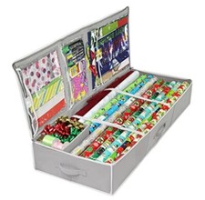 Wrapping Paper Storage Container Gray