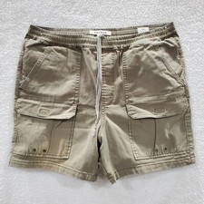 PacSun Women's Large Khaki Cargo Shorts Drawstring