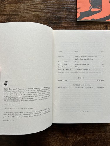 3 McSweeney's Volumes (#67, Sasha Pearl, & Yann Le Bec) Art Literature Poetry - Imagen 5 de 11