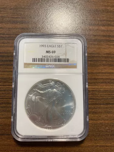 1993-P American Silver Eagle ASE $1 NGC MS 69 