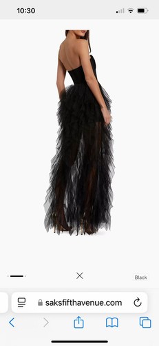 Mac Dugal Tulle Strapless Bustier Ruffled Gown Size 8 - Picture 2 of 3