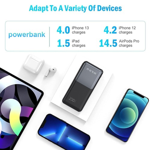 20000mAh Fast Charger Portable Power Bank Pocket 2 USB Battery Backup For Phone - Picture 6 of 12