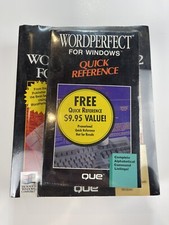 WORD PERFECT 5.2 for Windows Quick Reference Que Quick Reference Series NEW