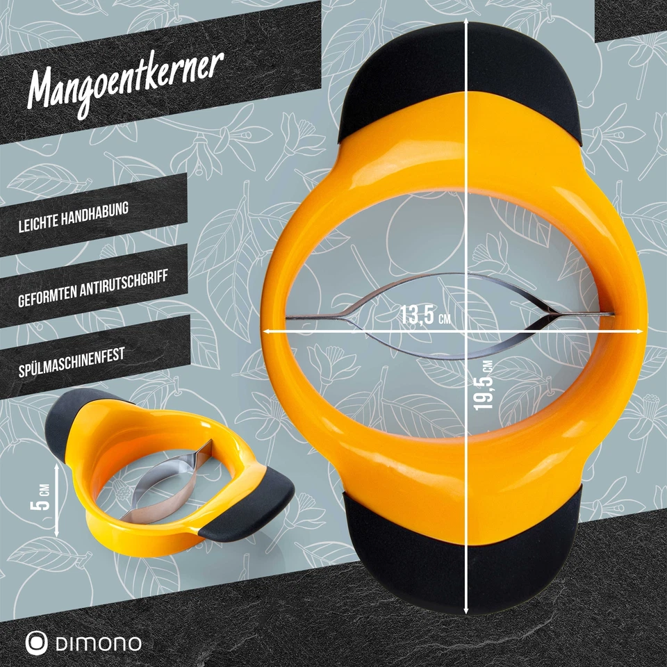 Mangoteiler Mango-Entkerner Schäler Teiler Mangoschäler Mangoentkerner Design - Bild 2 von 4