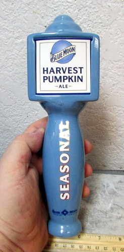 Manico Rubinetto Birra Luna Blu Stagionale, Raccolta Zucca Birra, 10" Alto Uomo Decorazione Grotta - Foto 1 di 6