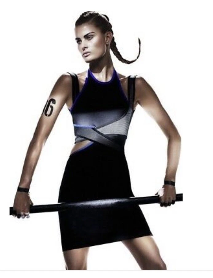 ABITO BODYCON H&M X ALEXANDER WANG SPORTS LUSSO Taglia 14 NUOVO