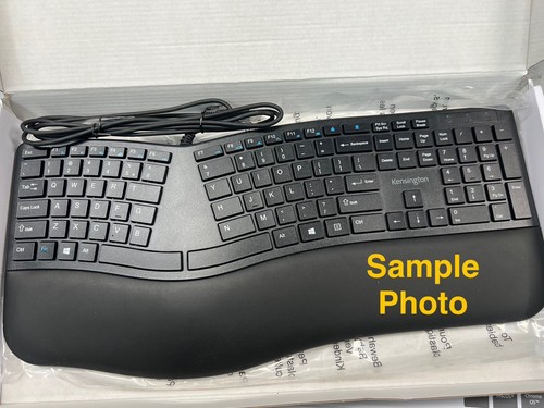 Kensington Pro Fit Ergo Wired Keyboard K75400US Black BNIB SEALED - Picture 3 of 3