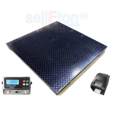 SellEton 40" x 40" Industrial Floor Scale With Printer Warehouse Pallet 30000 lb