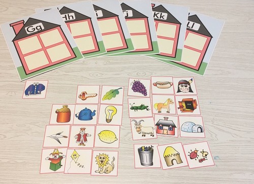 PRINTED Alphabet House Game - Beginning Sounds - Complete Set UNCUT - Picture 7 of 9
