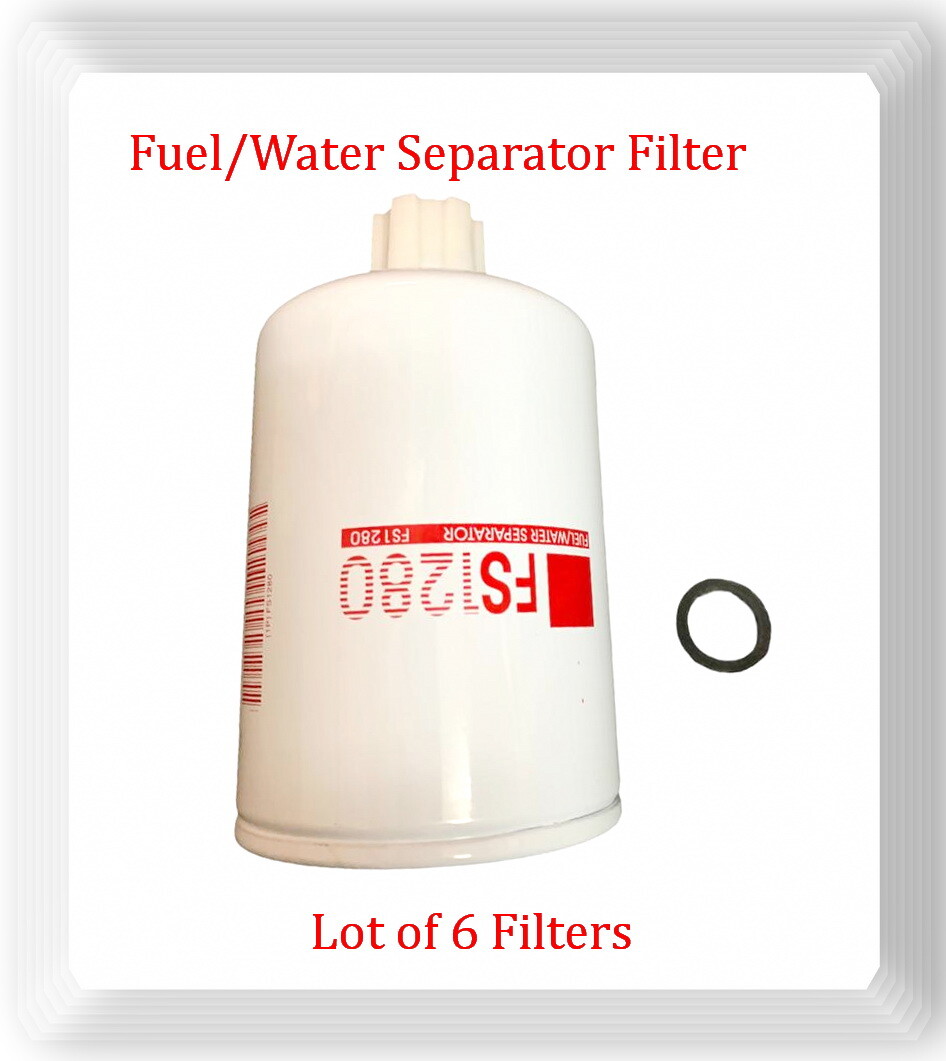 ベース Lot of 6 FS1280 Fuel/Water Separator Fitter Fits