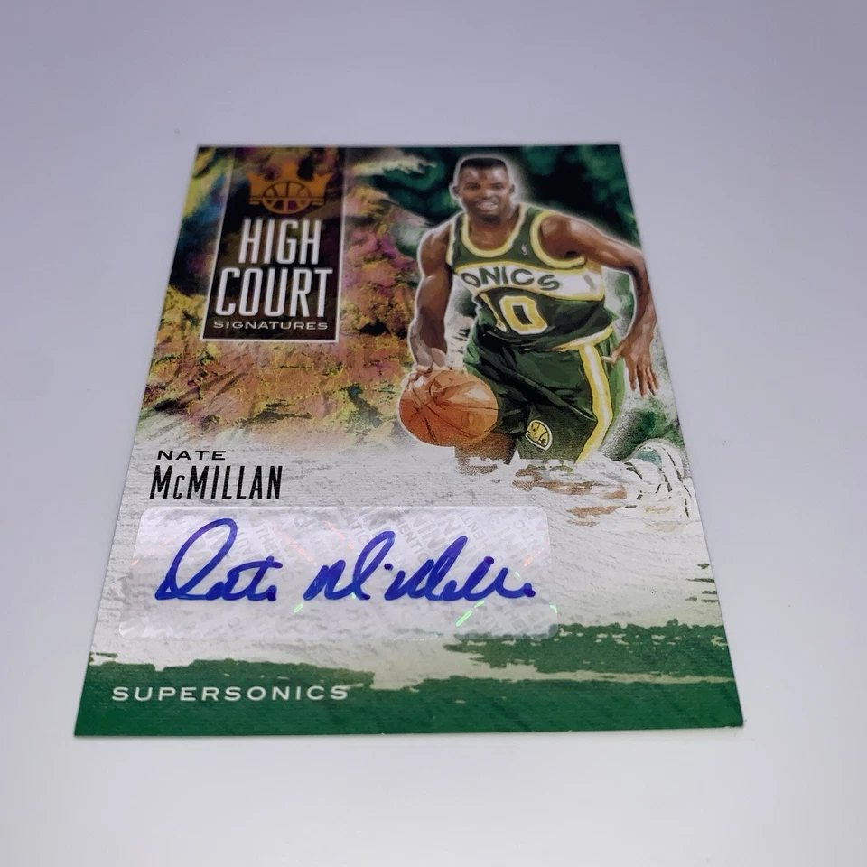 2019 Panini Court Kings High Signatures Citrine /49 Nate McMillan #HC-NMC Auto  - Image 3 of 4