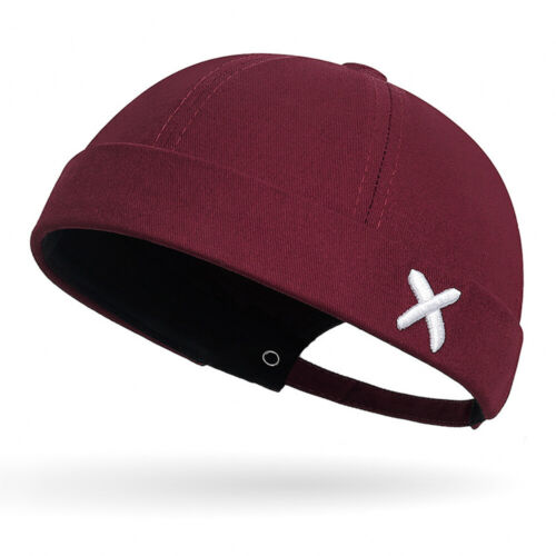 Cappello berretto uomo moda senza tesa marinaio docker teschio berretto polsino arrotolato regolabile - Foto 12 di 24