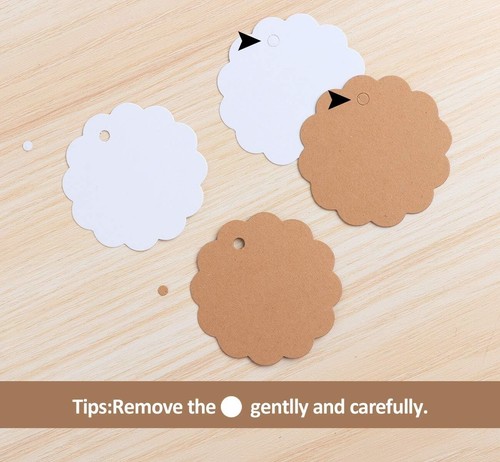 200stk Kraftpapier Anhänger Etiketten Geschenkanhänger 6 * 6cm mit Jute Schnu... - Bild 5 von 10